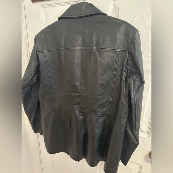 100% Genuine Leather Jacket, Collar, Pockets - Picture 8 of 8